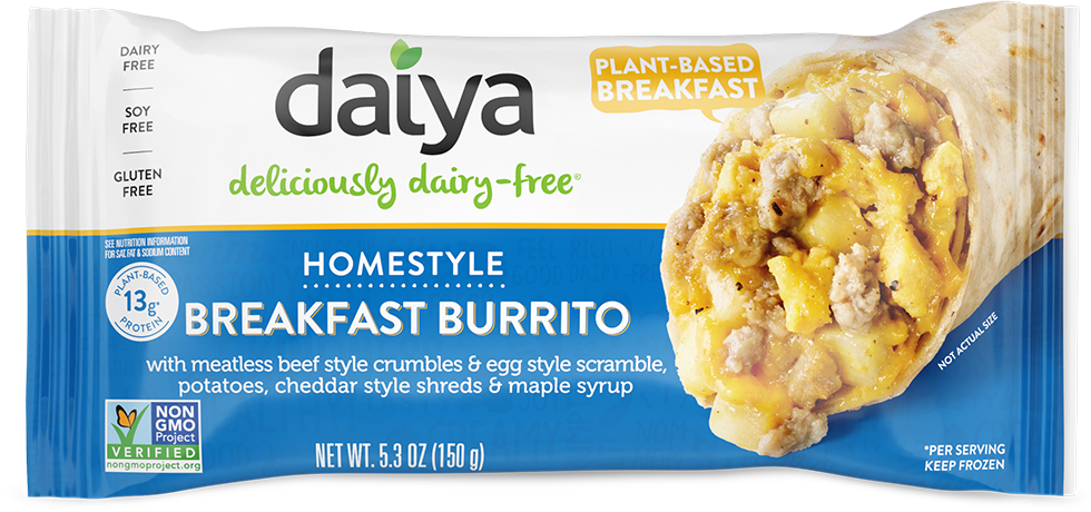 slide 1 of 1, Daiya Breakfast Burrito, Homestyle, 5.3 oz