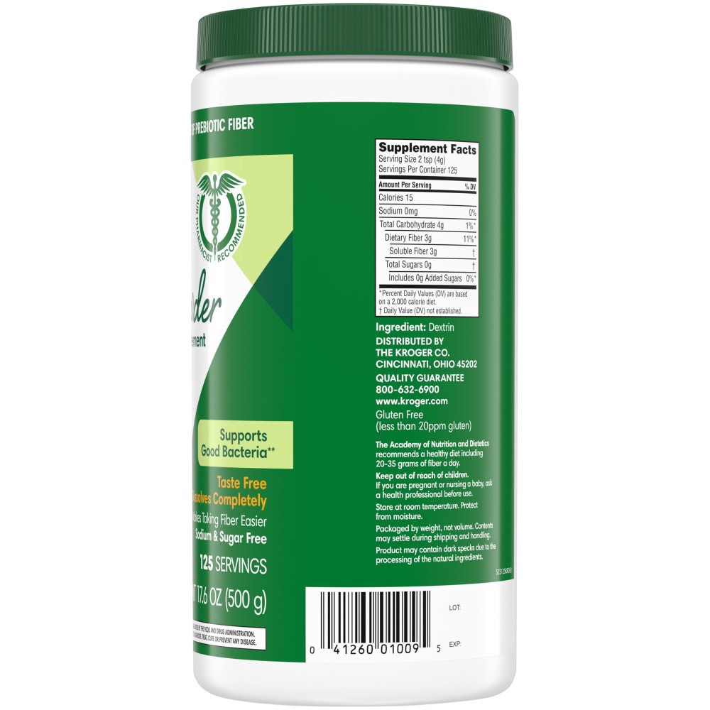 slide 3 of 3, Kroger Fiber Powder, 16.7 oz
