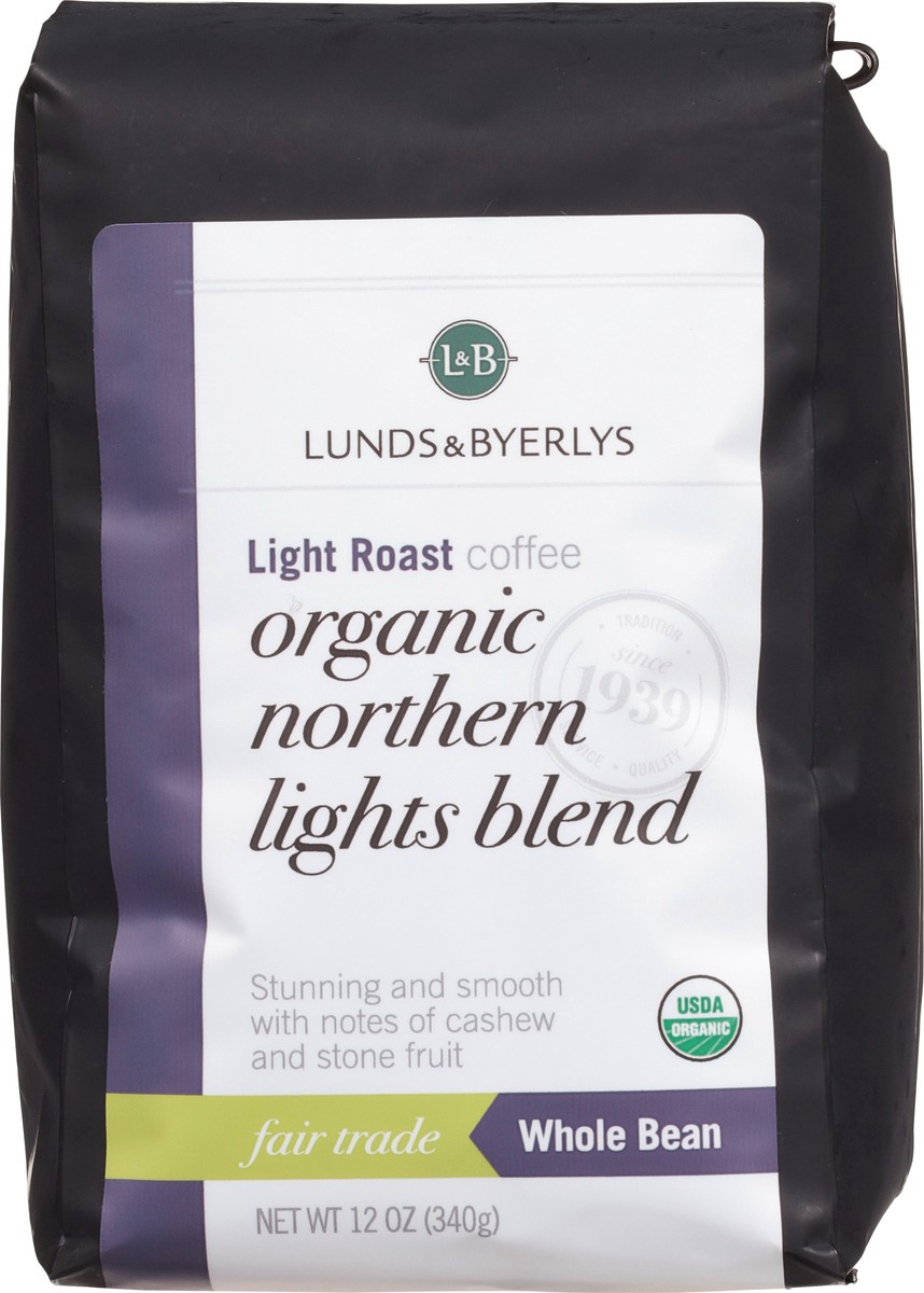 slide 7 of 9, Lunds & Byerlys Organic Light Roast Whole Bean Northern Lights Blend Coffee 12 oz, 12 oz