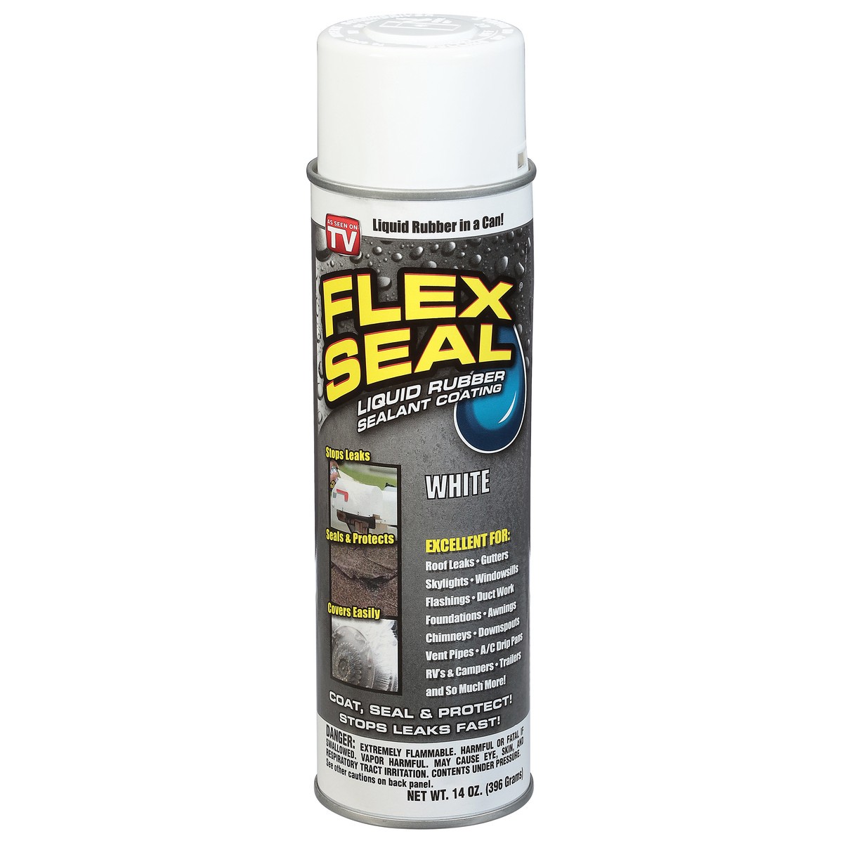 slide 1 of 9, As Seen on TV Flex Seal Liquid Rubber Sealant White, 14 oz