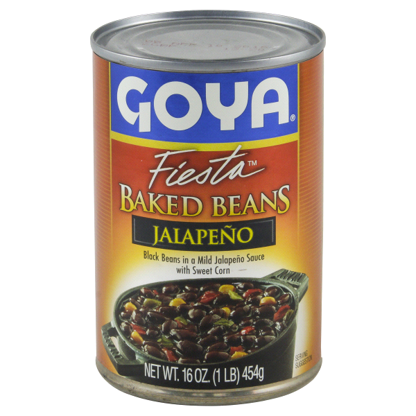 slide 1 of 1, Goya Fiesta Baked Beans, Jalapeno, 16 oz