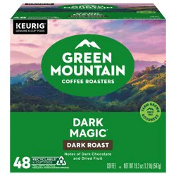 Green Mountain Coffee Roasters Dark Magic Keurig Single-Serve K-Cup pods, Dark Roast Coffee, 48 Count