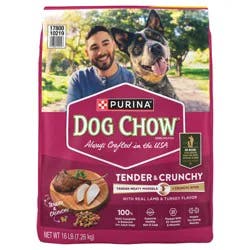 Purina Dog Chow Tender and Crunchy With Real Lamb and Turkey Flavor Adult Dry Dog Food - 16 lb. Bag