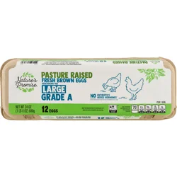 Nature's Promise Pasture Raised Vegetarian Fed Large Brown Eggs