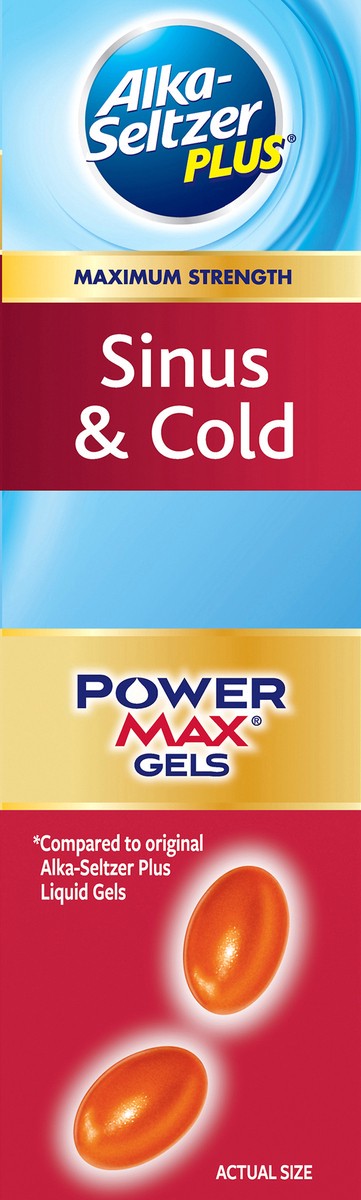 slide 7 of 8, Alka-Seltzer Plus Sinus Cold Powermax Gels, 24 ct