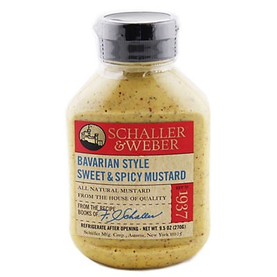 slide 1 of 1, Schaller & Weber Bavarian Sweet & Spicy Mustard, 10 oz