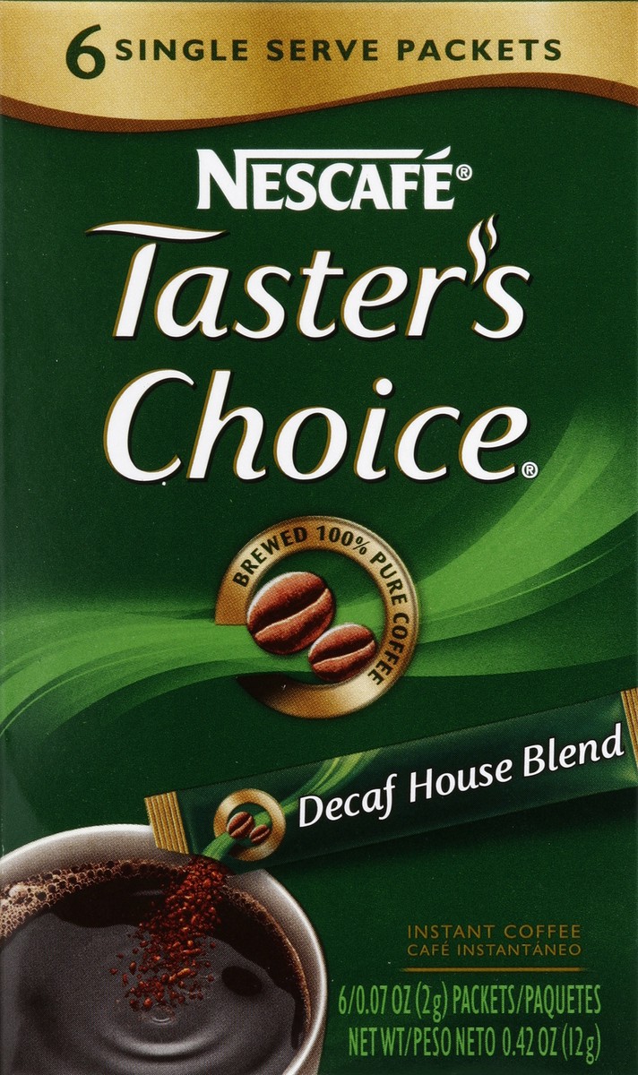 slide 6 of 6, Nescafé Taster's Choice Decaffeinated - 6 ct; 0.42 oz, 6 ct; 0.42 oz