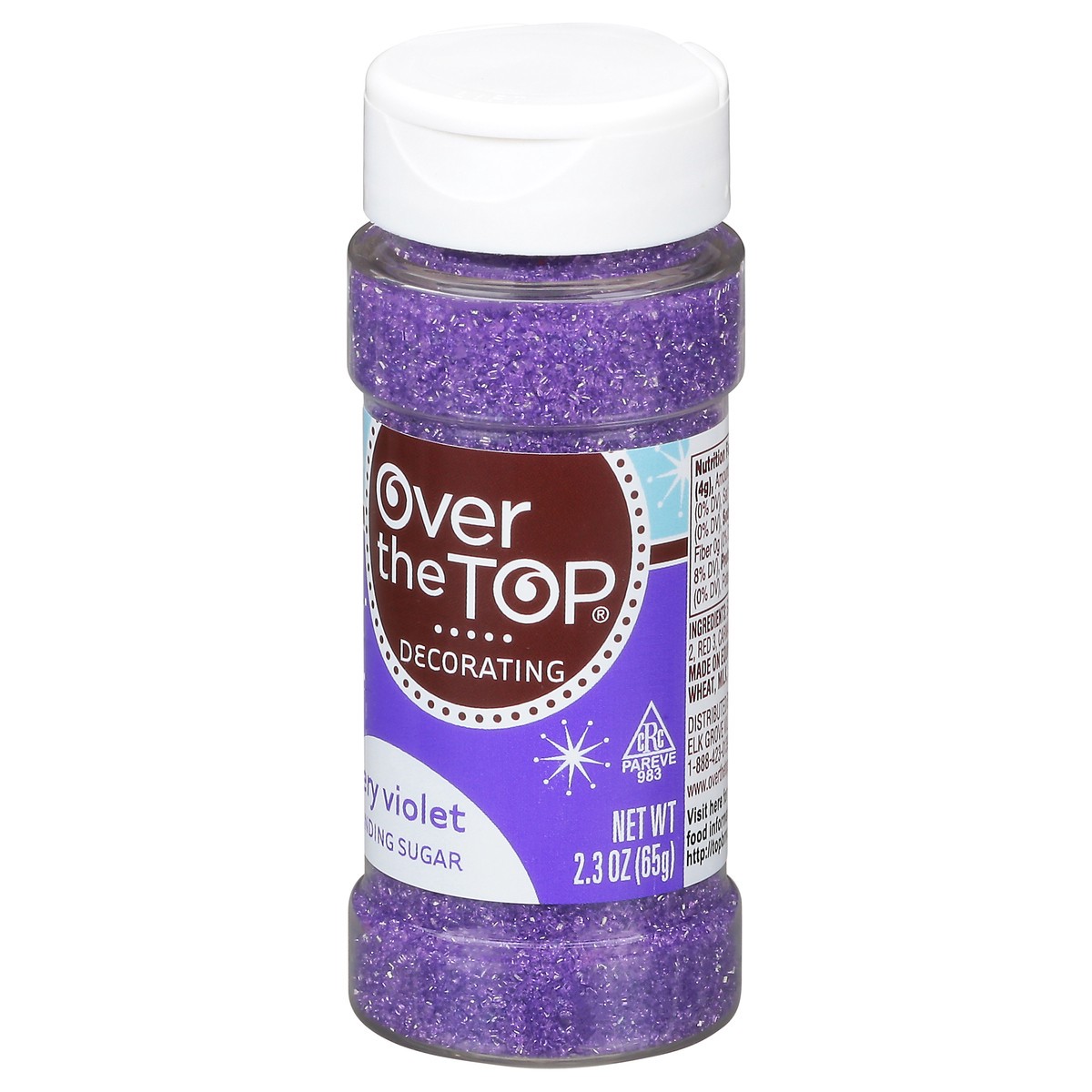 slide 14 of 14, Over The Top Decorating Very Violet Sanding Sugar 2.3 oz, 2.3 oz