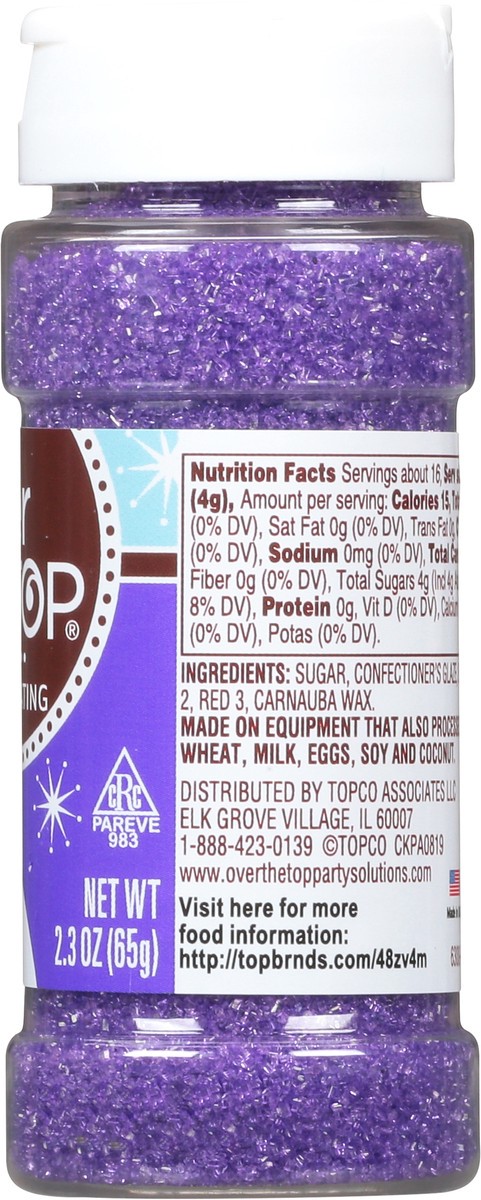 slide 12 of 14, Over The Top Decorating Very Violet Sanding Sugar 2.3 oz, 2.3 oz