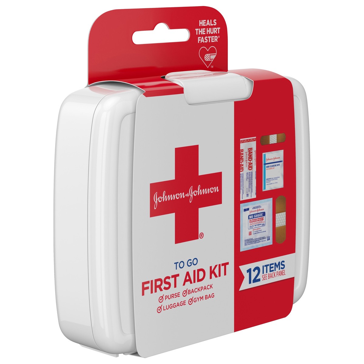 slide 8 of 9, Johnson & Johnson First Aid To Go! Portable Mini Travel Kit - 12pc, 1 ct