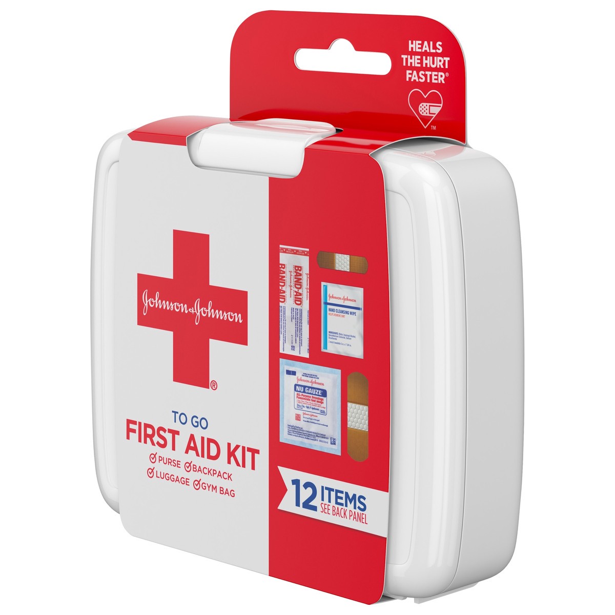 slide 2 of 9, Johnson & Johnson First Aid To Go! Portable Mini Travel Kit - 12pc, 1 ct