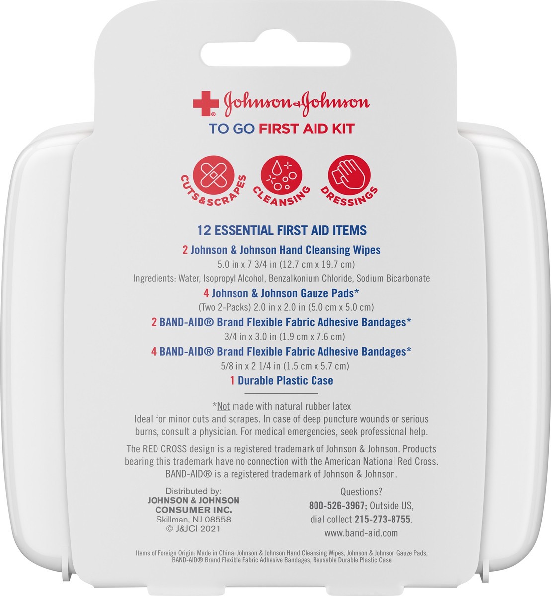 slide 3 of 9, Johnson & Johnson First Aid To Go! Portable Mini Travel Kit - 12pc, 1 ct