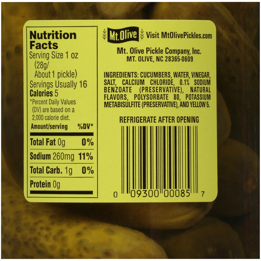 slide 4 of 6, Mt. Olive Kosher Baby Dills Pickles - 24 fl oz jar, 24 oz
