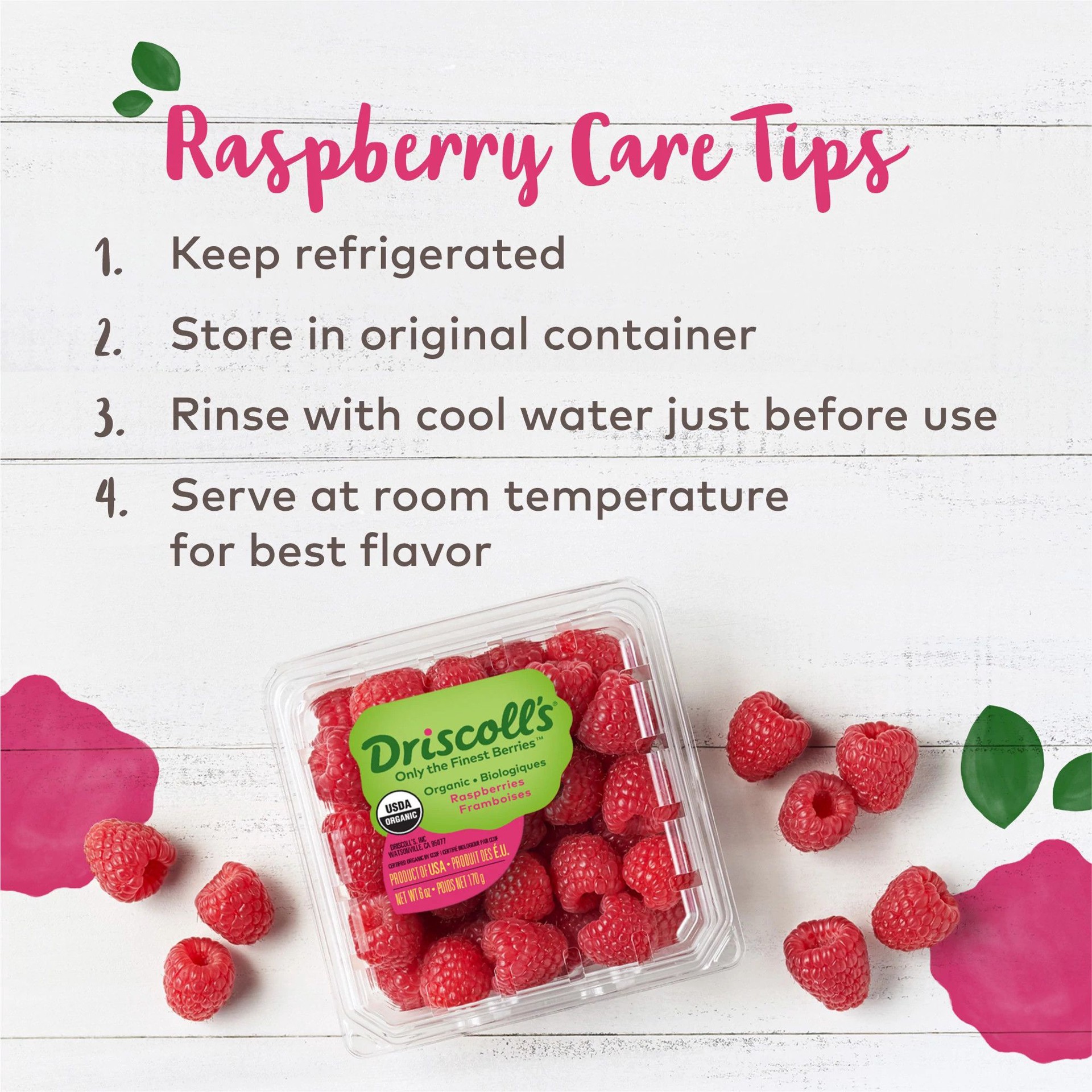 slide 4 of 5, Driscoll's Raspberries, Organic Raspberries, 12 oz., 1 ct