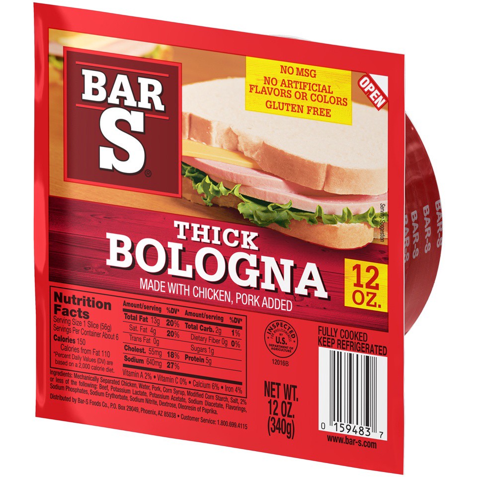 slide 3 of 7, Bar-S Thick Bologna, 12 oz, 12 oz
