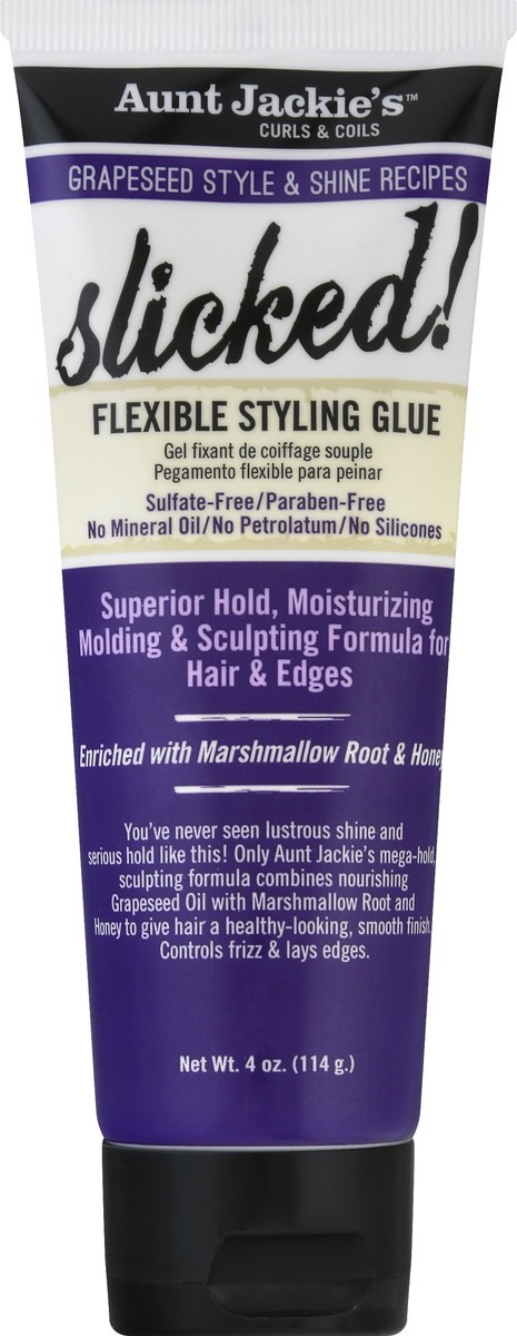 slide 1 of 9, Aunt Jackie's Slicked Flexible Styling Glue 4 oz, 4 oz