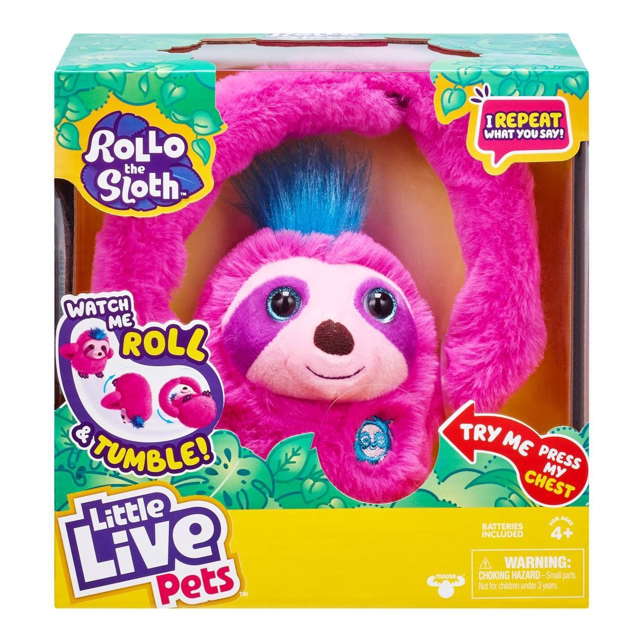 slide 1 of 13, Moose Toys Little Live Pets Rollo The Sloth, 1 ct