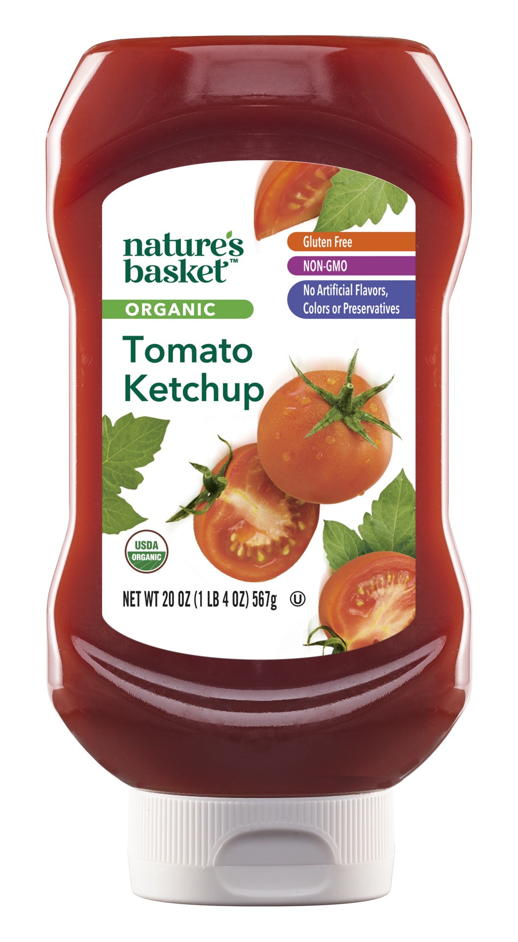 slide 1 of 1, nature's basket Ketchup, 20 oz