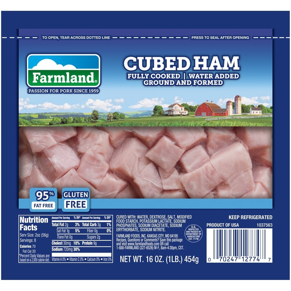 slide 1 of 1, Farmland Cubed Ham, 16 oz
