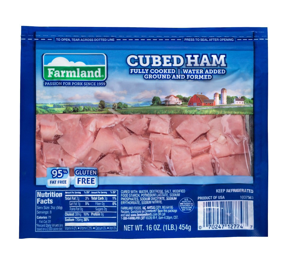 slide 1 of 6, Farmland Cubed Ham, 16 oz