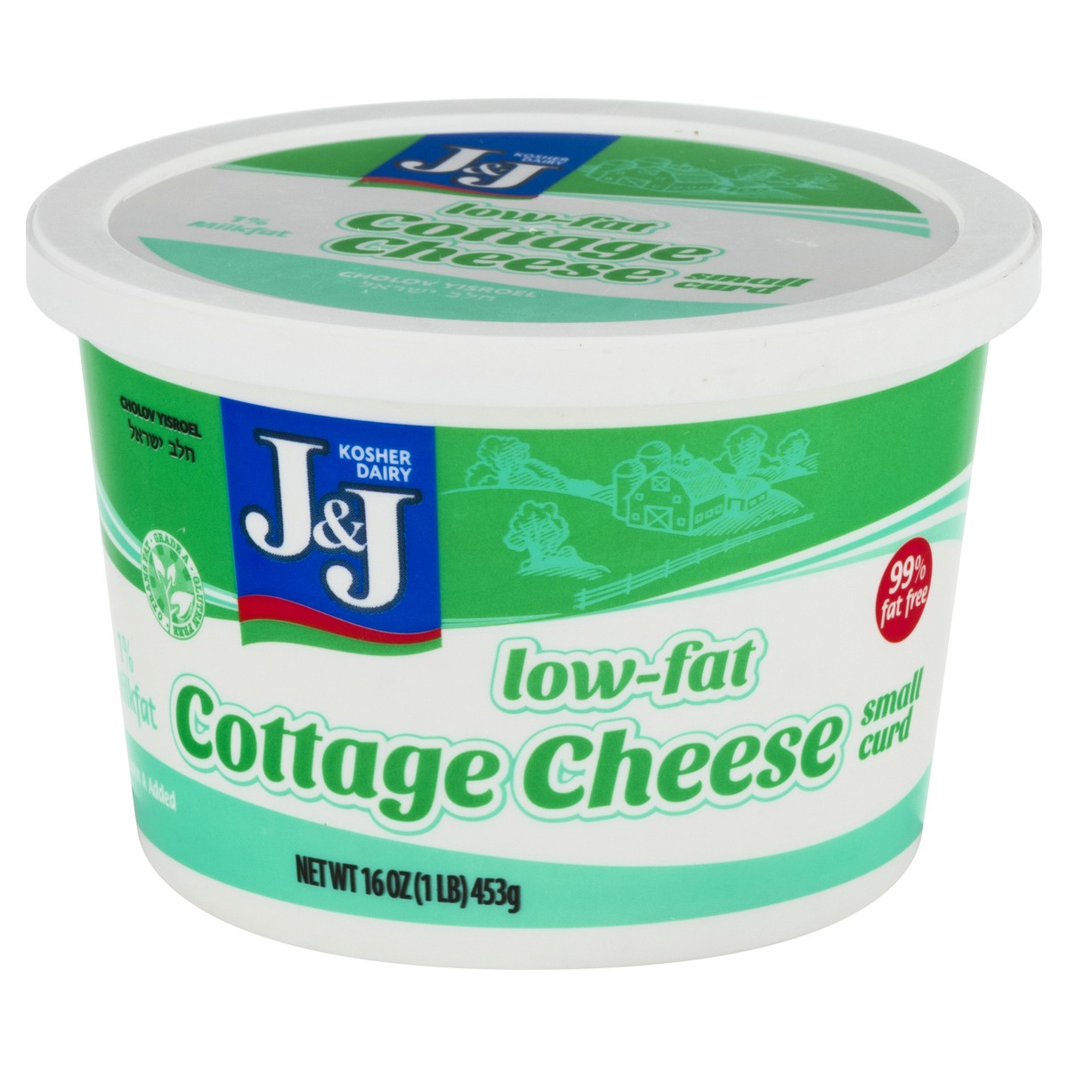 slide 3 of 9, J&J 1% Milkfat Small Curd Low-Fat Cottage Cheese 16 oz, 16 oz