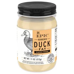EPIC Rendered Duck Fat, Keto and Paleo Friendly, Whole30 Approved, Gluten Free, 11 oz Jar
