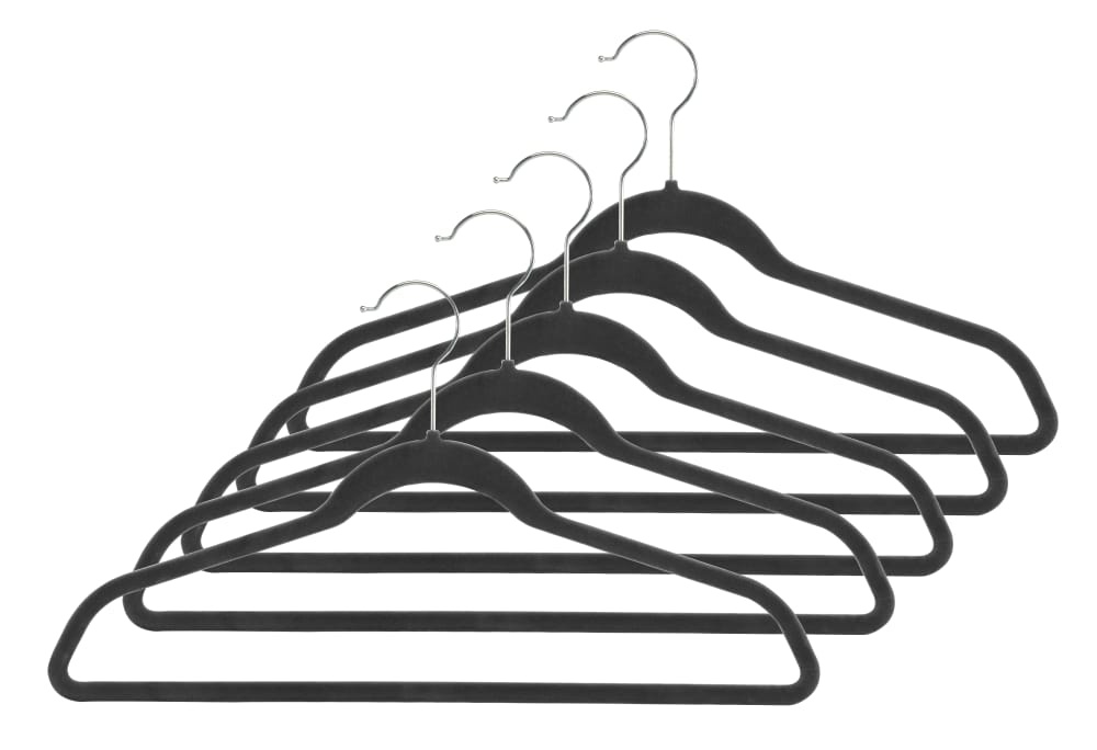 slide 1 of 1, Whitmor Spacesaver Suit Hangers Black, 1 ct