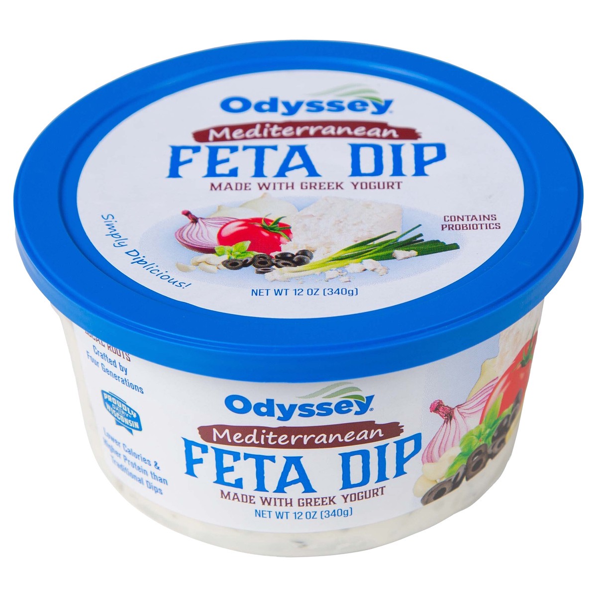 slide 1 of 13, Odyssey 12oz Mediterranean Feta Greek Yogurt Dip, 12 oz