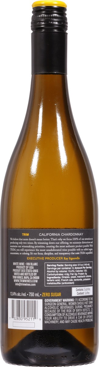 slide 5 of 13, Trim California Chardonnay 750 ml, 750 ml