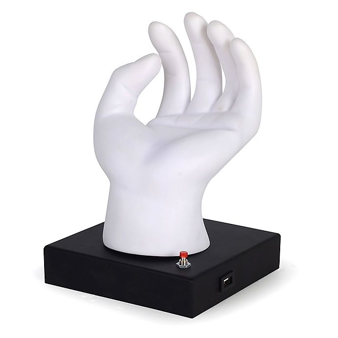 slide 1 of 15, Equip Your Space Novelty Hand Desk Lamp - White, 1 ct