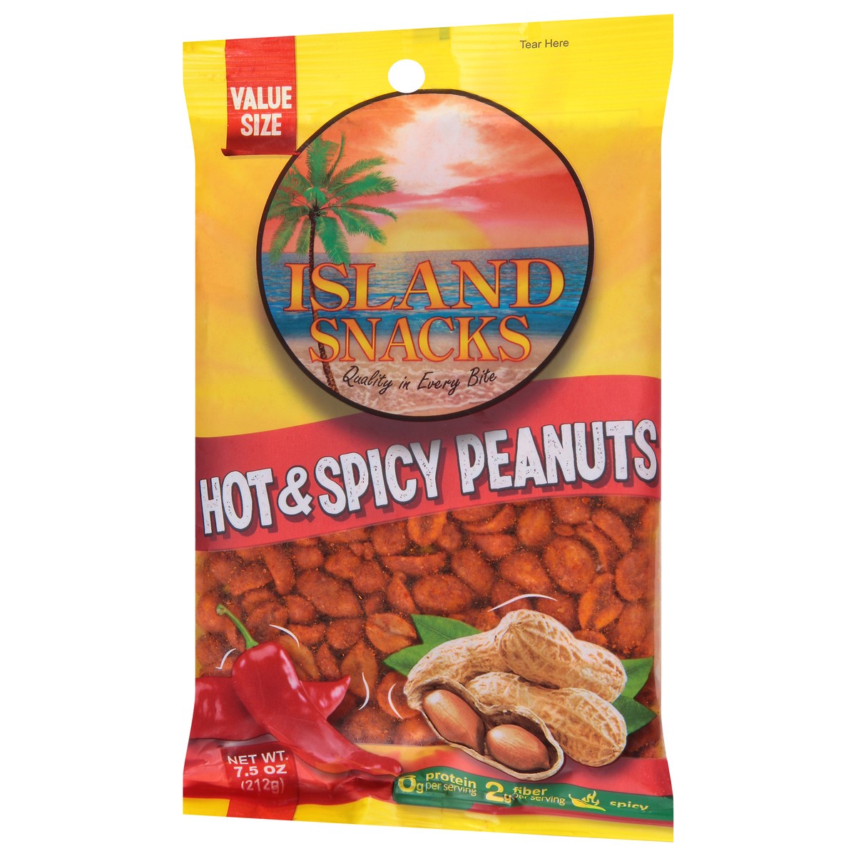 slide 5 of 14, Island Snacks Hot & Spicy Peanuts 7.5 oz, 7.5 oz