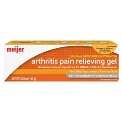 Meijer Arthritis Pain Relieving Gel, Diclofenac Sodium Topical Gel, 3.53 oz