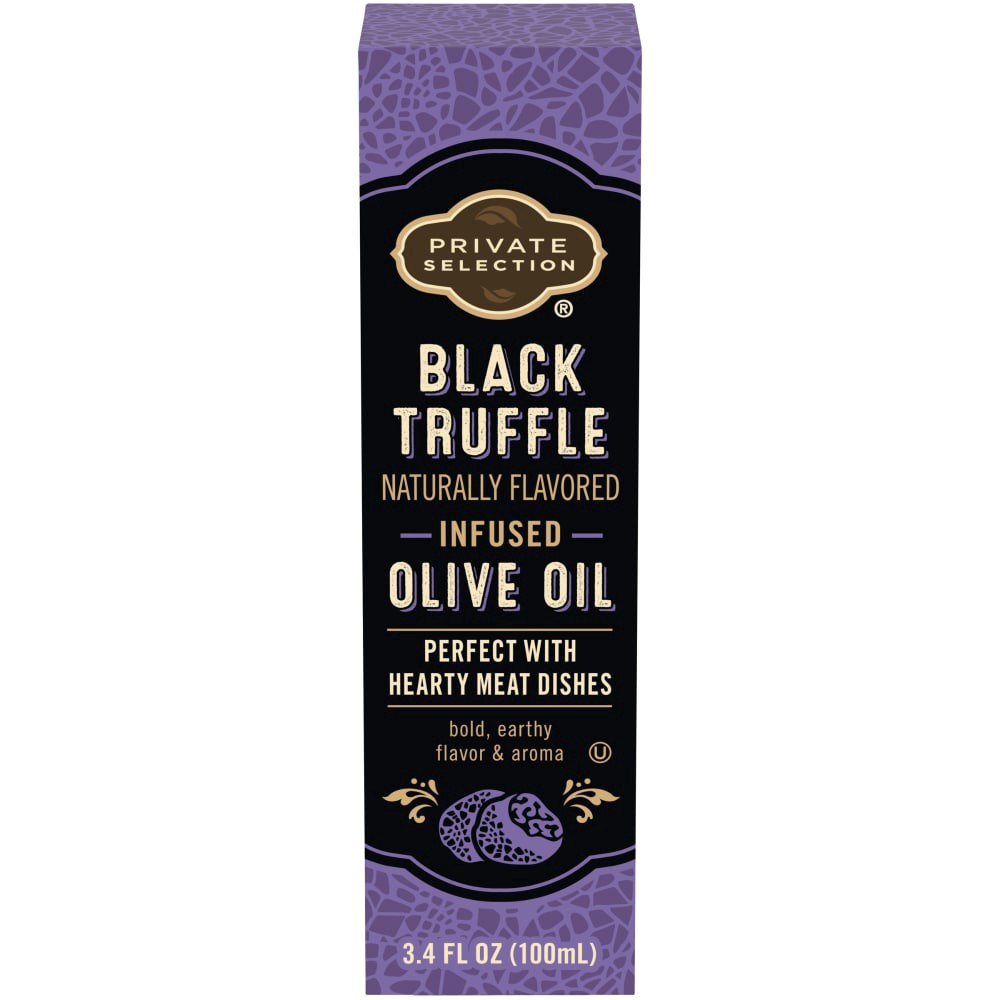 slide 3 of 3, Private Selection Black Truffle Naturally Flavored Infused Olive Oil, 3.4 fl oz