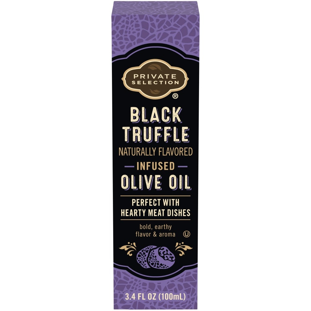 slide 1 of 1, Private Selection Black Truffle Naturally Flavored Infused Olive Oil, 3.4 fl oz