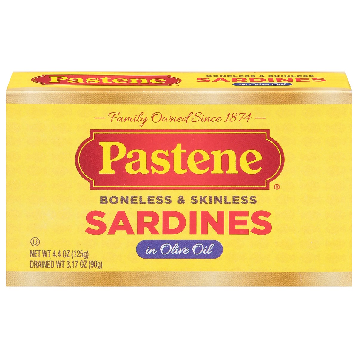 slide 1 of 9, Pastene Boneless & Skinless Sardines in Olive Oil 4.4 oz, 4.4 oz