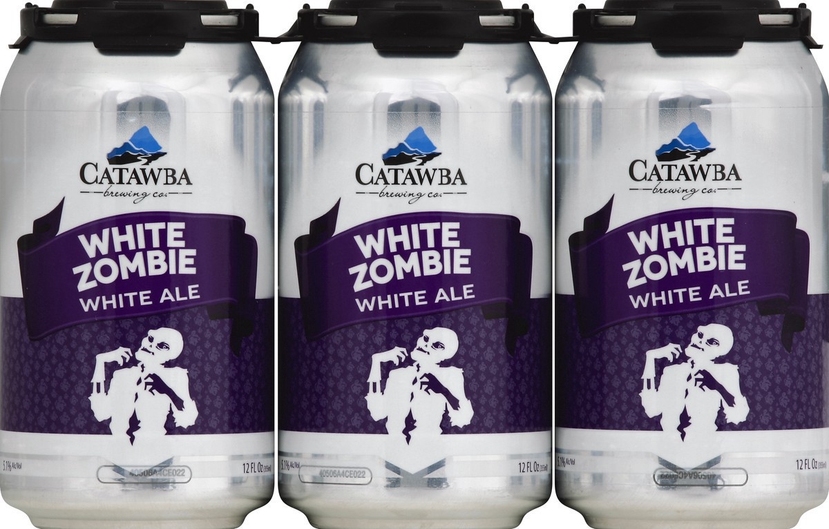 slide 2 of 7, Catawba Brewing Co White Ale White Zombie Beer 6 - 12 fl oz Cans, 6 ct; 12 oz