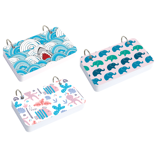 slide 1 of 1, Office Depot Brand 2-Ring Index Cards With Fashion Cover, 3'' X 5'', Assorted Animal Designs, 3 in
