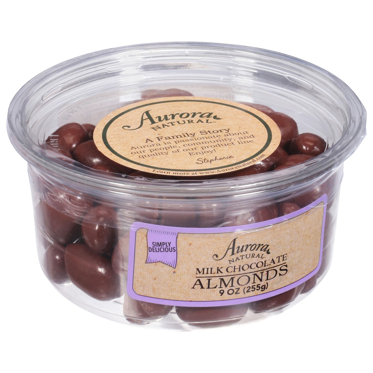 slide 4 of 9, Aurora Natural Milk Chocolate Almonds 9 oz, 9 oz