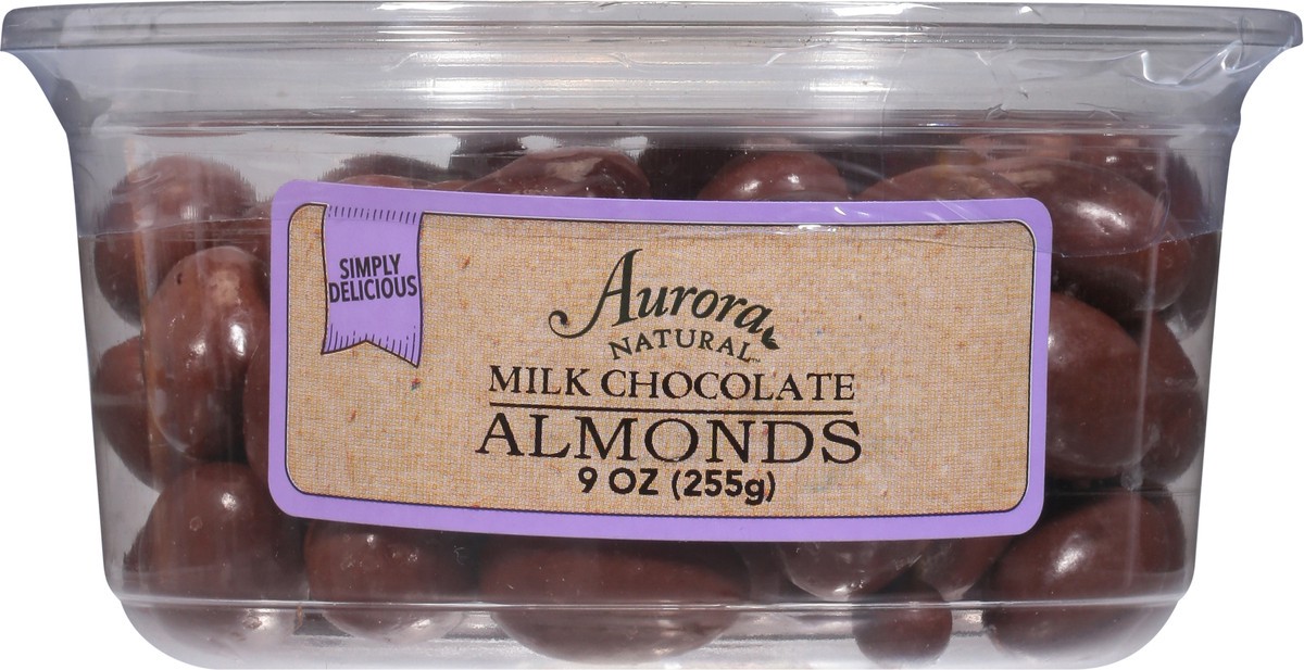 slide 2 of 9, Aurora Natural Milk Chocolate Almonds 9 oz, 9 oz