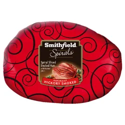 Smithfield Spirals Flavored Sliced Smoked Ham with Natural Juices, Naturally Smoked Hickory