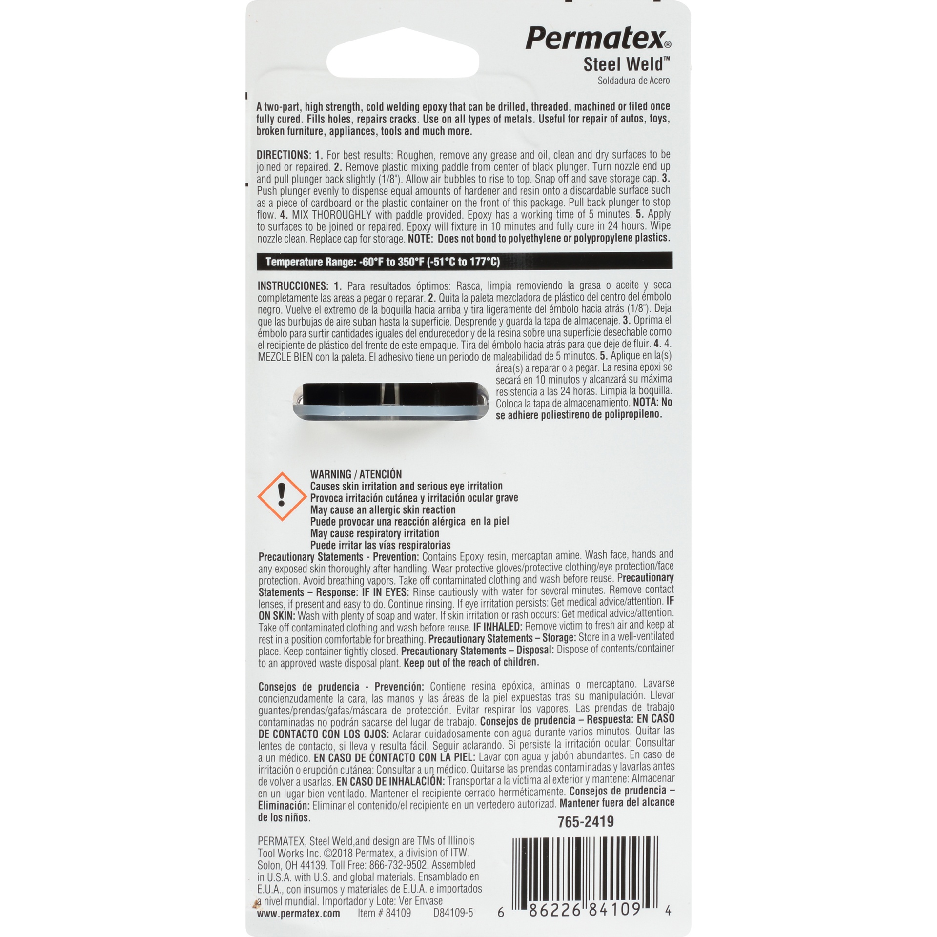 slide 3 of 4, Permatex 4 Minute Steel & Metal Weld Adhesive & Sealant, 0.84 fl oz