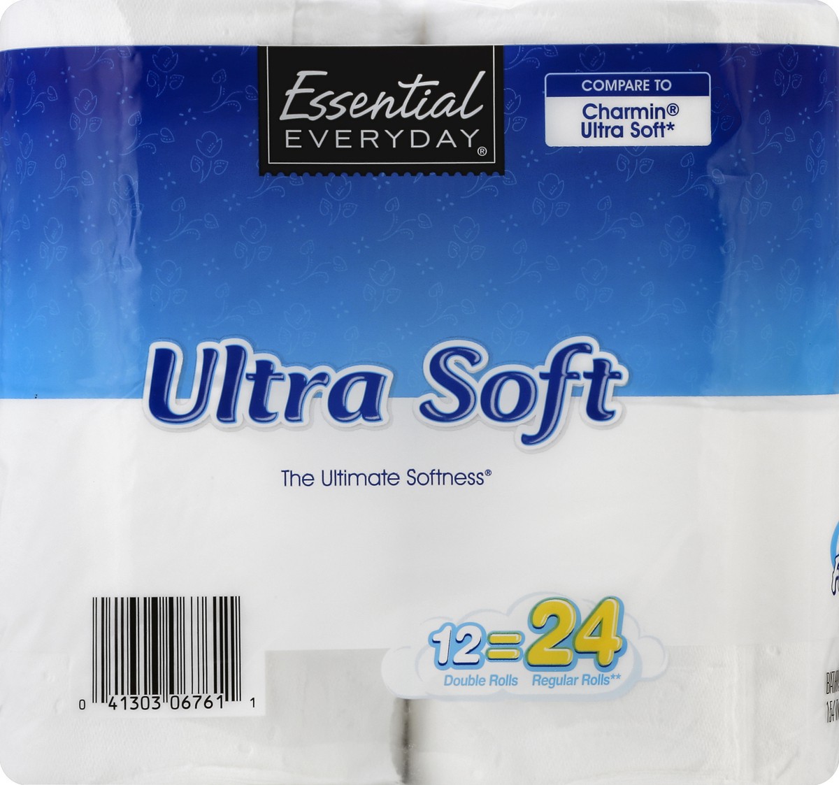 slide 3 of 6, Essential Everyday Bathroom Tissue, Ultra Soft, Double Rolls, Two-Ply, 12 ct