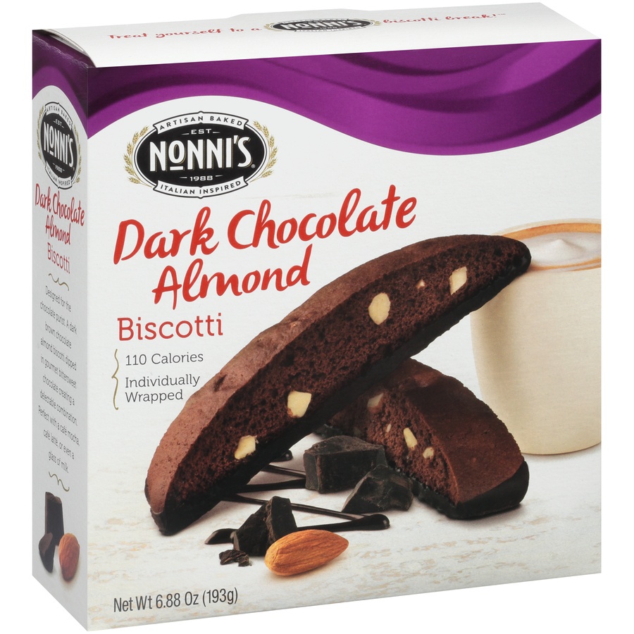slide 6 of 15, Nonni's Cioccolati Biscotti, 8-count carton 6.88 oz, 8 ct