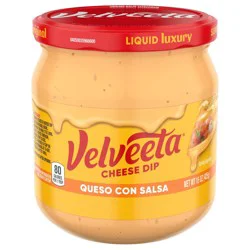 Velveeta Queso con Salsa Cheese Dip, 15 oz Jar