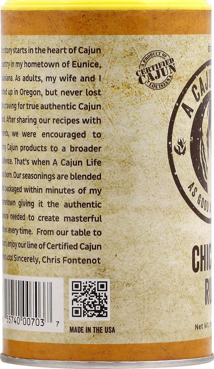 slide 8 of 8, A Cajun Life Chicken Rub, 8 oz