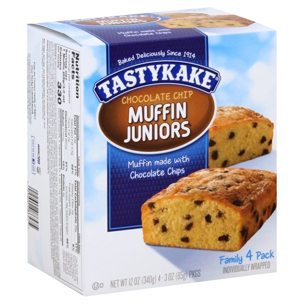 slide 1 of 1, Tastykake Chocolate Chip Muffin Jrs, 12 oz
