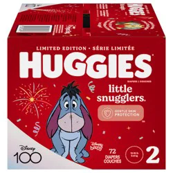 Huggies Little Snugglers Baby Diapers, Size 2, 72 Ct