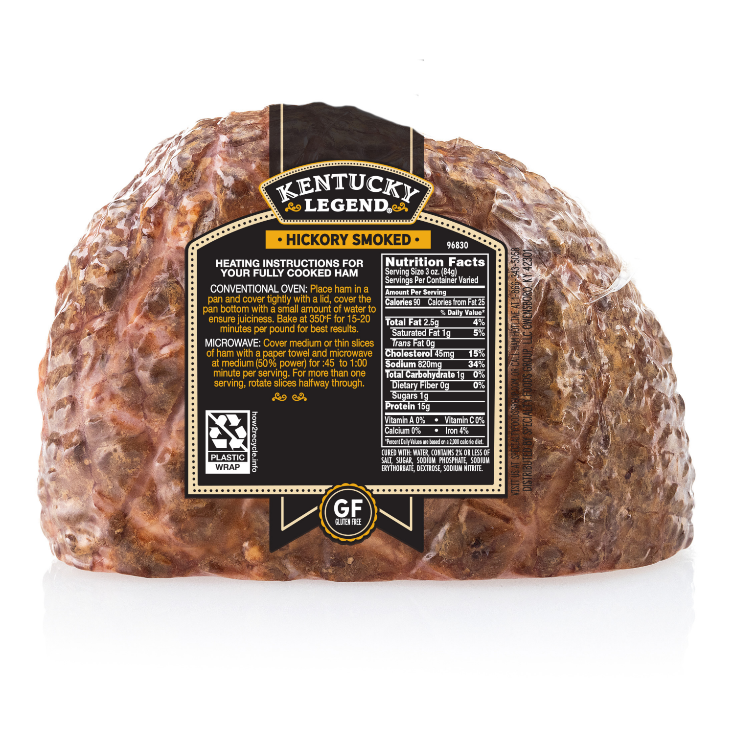 slide 2 of 4, Kentucky Legend Original Smoked Fully Cooked Half Ham, per lb