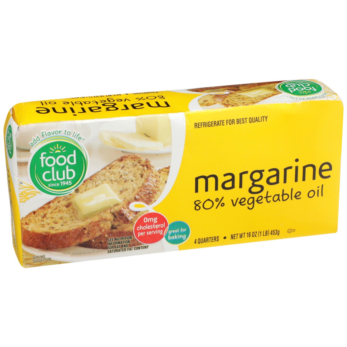 slide 6 of 9, Food Club Margarine 80% Vegetable Oil, 16 oz