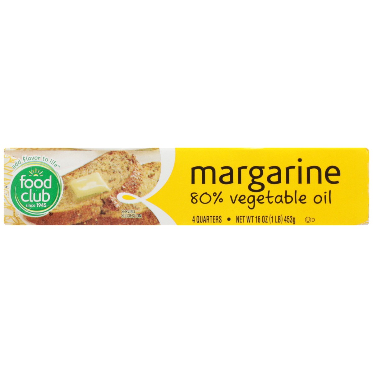 slide 5 of 9, Food Club Margarine 80% Vegetable Oil, 16 oz